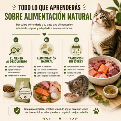 Guía de Alimentación Natural para Gatos